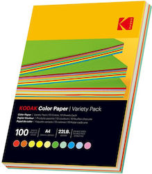 Kodak A4 Colored Paper Double-sided Printable 10 Colors 80g Pack 100 Sheets