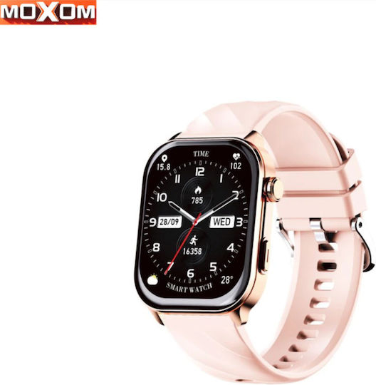 Moxom Mx-wh25 Smartwatch 2.01” Calls GPS 100+ Sport Modes Waterproof 10m & Health Tracker Pink