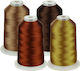 Embroidery Thread Set 4 Spools 5000 M Brown Shades