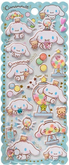 Sanrio Hello Kitty Freunde Cinnamoroll Süßigkeiten Puffy Aufkleber
