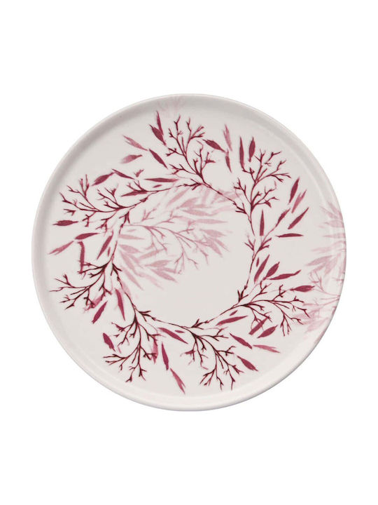 Hermia Plate Desert Ceramic Red with Diameter 19.3cm 6pcs