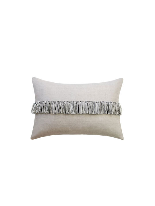InTheBox InTheBox Sofa Cushion Tassel White Gray 40x60cm