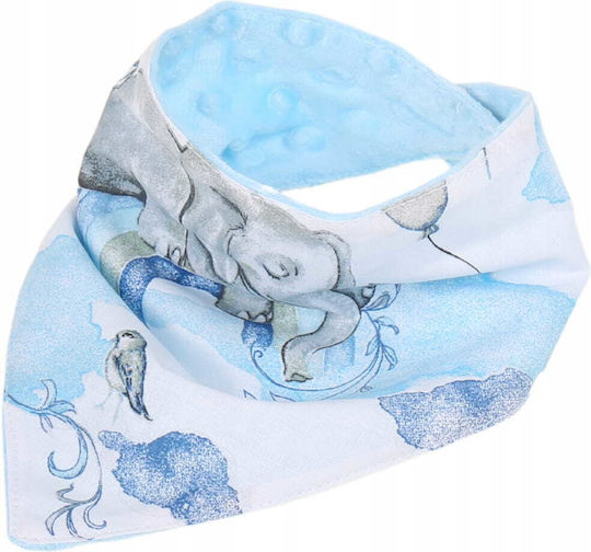 BabyMam Σαλιάρα Υφασμάτινη με Αυτοκόλλητο Blue