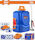 Wadfow Pulverizator cu rucsac 20V cu Baterie 2Ah cu Capacitate 16lt 5bar