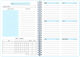Weekly Yearly Planner To-do List Habit Tracker Blue Plastic Cover