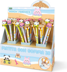 Beach Friends Graphic Pencil 3d Figurine 3 Assorted Designs 36 Pcs Display