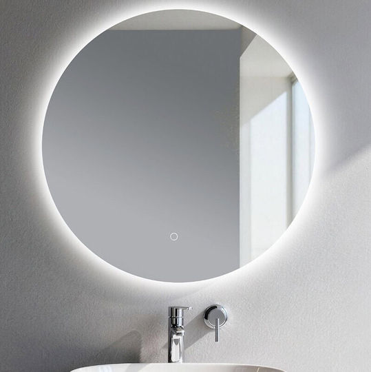 Sparke Round Bathroom Mirror Led 70x70cm White