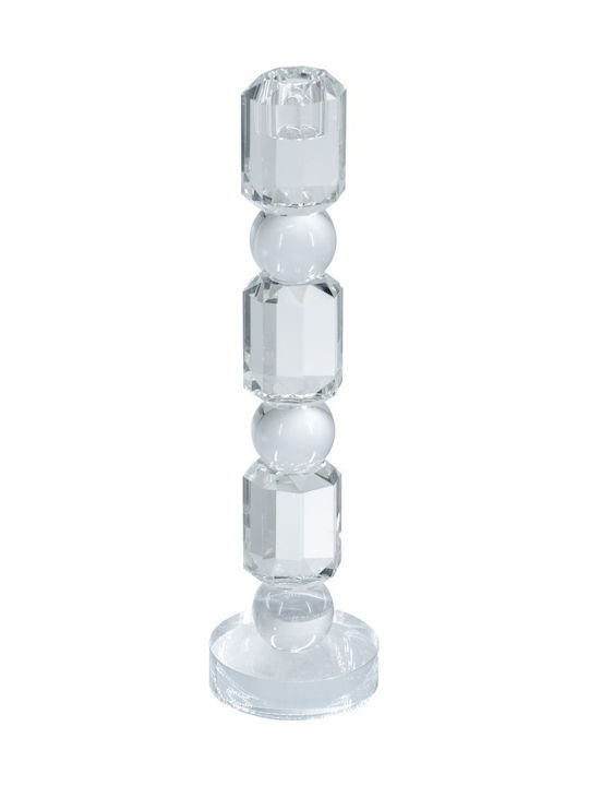 Artekko Κηροπήγιο Γυάλινο σε Διάφανο Χρώμα 8x29.5x8εκ.