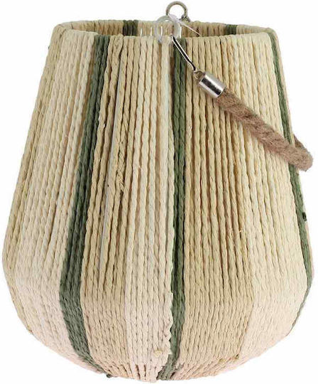 Beauty Home Élora Ficelle Laterne Korbweide Tischplatte Beiges 16x16x16cm