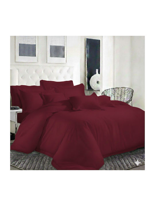 Комплект Плик за Завивка Памучен Кинг Сайз с 2 Калъфки 240x260 Bordeaux