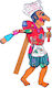 Genuine Wooden Figure Karagiozis His Kitchen 34cm Handle Shadow Theater O Markos