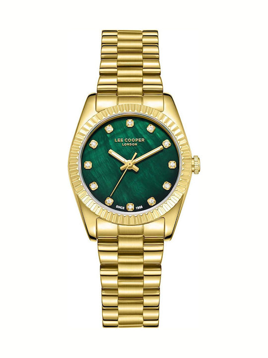 Lee Cooper Crystals Women's Watch with Gold Met...