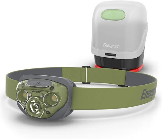 Energizer Headlamp LED IPX4 with Maximum Brightness 260lm 3pcs Green