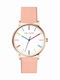 Paul Lorens Women's Watch with Pink Leather Strap