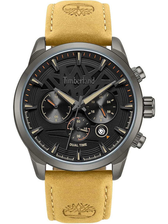 Timberland Henniker Ii Men's Watch 44mm Battery With Brown Leather Strap