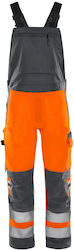 Fristads Work Coveralls Dungarees with Reflective Tapes Grey Orange