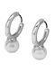 Silver Star Earrings made of Silver with Pearls