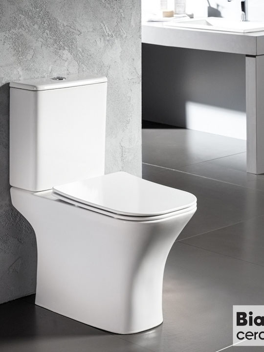 Bianco Ceramica Delia Toaletă de podea Albă