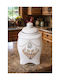 Cookie Jar Lid Porcelain White Country Strass 12x21cm Galifas 721021 Galifas