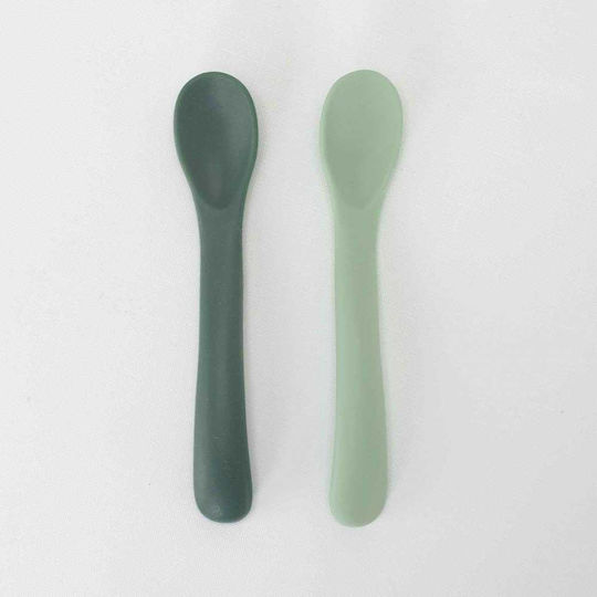 Baby Oliver Baby Set mit Löffeln aus Silikon Grün 2Stück