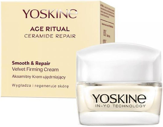 Yoskine Age Ritual Кадифен Стягащ Хидратиращ и Противостареещ Крем за Лице с Комплекс от Церамиди и Пептиди 50ml