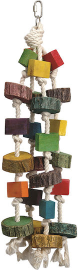 Vogelkäfig-Zubehör Spiel Für Papageien Birds Kingdom Holzspielzeug 52cm Bke3161