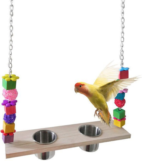 Swing Feeder Birds Kingdom For Small & Medium Parrots Swing Food 34cm Bke4593