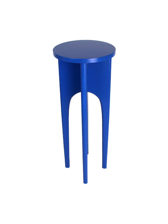 Βοηθητικό Τραπεζάκι Stylish Ξύλο Ξύλινο Μπλε Μ32xΠ32xΥ90εκ.