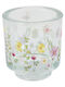 Atmosphera Flowers Candle Holder Glass in Transparent Color 8x8.5cm 1pcs