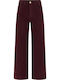 High Waist Women's Jean Trousers Bordeaux