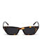 AV Sunglasses Karen Unisex Sunglasses with Black Plastic Frame and Black Lens
