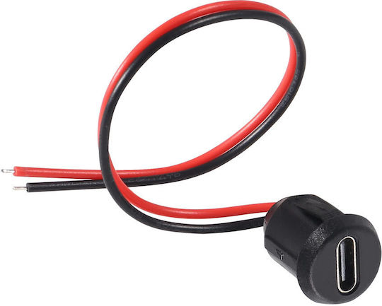 Фийша Захранване Usb Type-c Женски Конектор 5v 3a Кабел Оголени Краища 03546-21