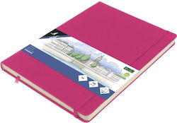 Sketchbook Α4 Hot Pink 140gr 160σελ Λαστιχο Σκλ...