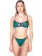 Comfort Set de Lenjerie Sutien cu Șir de caractere Green