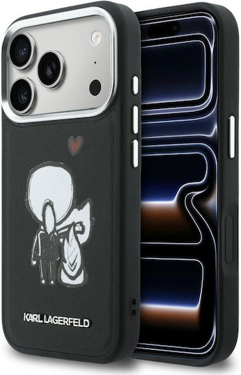 Magsafe Handyhülle Karl Lagerfeld Logo Karl + & Choupette Iphone 17 Pro Schwarze