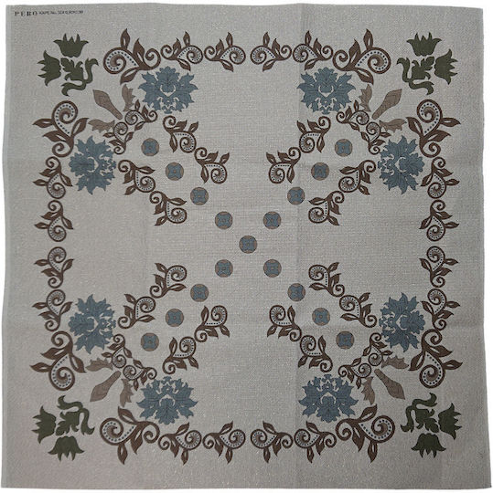 Tablecloth Stamped 90x90cm Etemin Knossos Sunbeam Beige Gold Pero 324