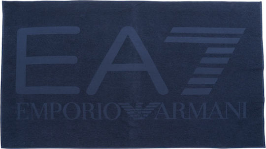 Emporio Armani Πετσέτα Θαλάσσης Βαμβακερή Μπλε