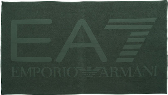 Emporio Armani Πετσέτα Θαλάσσης Βαμβακερή Πράσινη