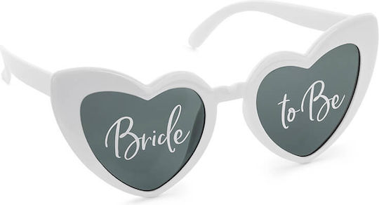 Kunststoff Herz Brillen Weiß Bride To Be