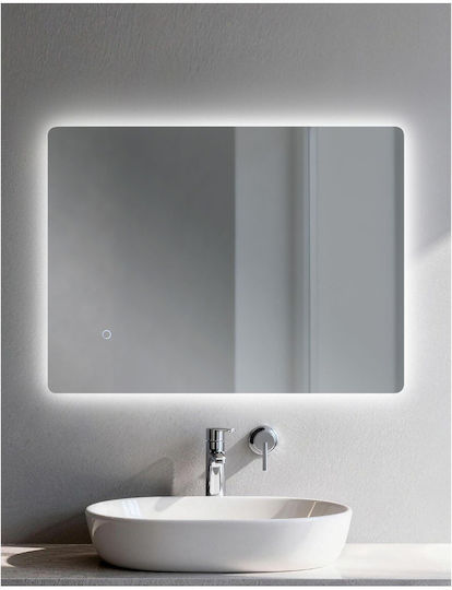 Sparke Ορθογώνιος Καθρέπτης Μπάνιου Led 50x70cm Λευκός