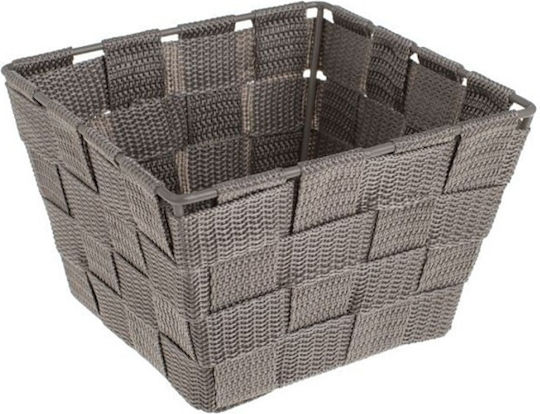 Πλεκτό Καλάθι Αποθήκευσης Καφέ 15x15x10cm
