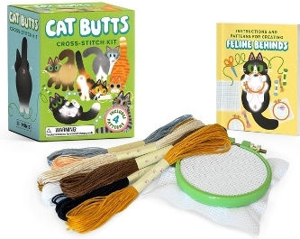 Cat Butts Cross-stitch Kit Includes 4 Patterns Dennis Caetano