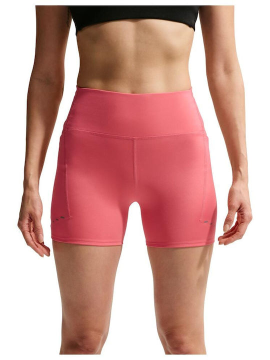 Dri-Fit Swift Running Γυναικείο Κολάν-Σορτς Ψηλόμεσο Κόκκινο