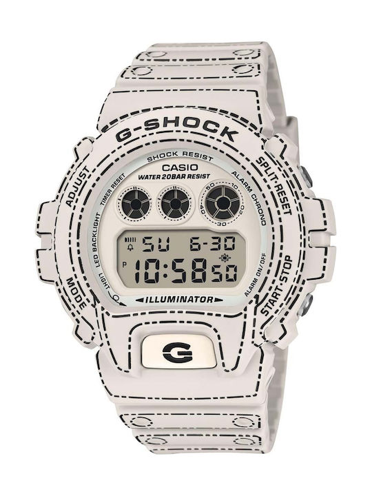 Casio Edition Digital Herrenuhr Batterie mit Weiß Kautschukarmband