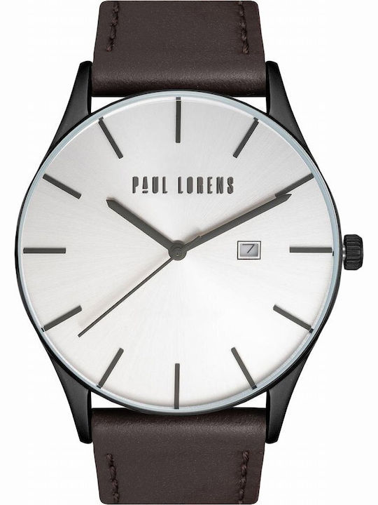 Paul Lorens Мъжки Часовник 45mm На Батерия с Ка...