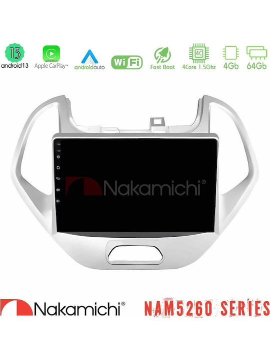 Nakamichi Nam5260 Series 4core Android13 4+64gb Ford Ka 2016-2020 Navigation Multimedia Tablet 9" Carplay + & Android Auto