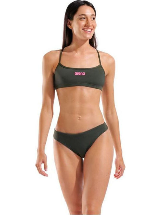 Arena Bikini Set Sports Bra Dark Sage Shocking ...