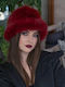 Elusso. Furry Women's Hat Burgundy