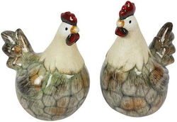 Ceramic Chicken Decoration 2 Designs 12.5x8.5x15cm