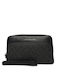 Monogram Leder Damenbeutel Handtasche Schwarz